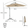Зонт садовый GREEN GLADE 8005 тауп